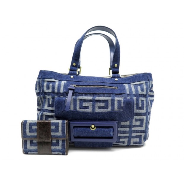 SAC A MAIN GIVENCHY DENIM MONOGRAMME BLEU ET PORTEFEUILLE WALLET & HANDBAG 1890€