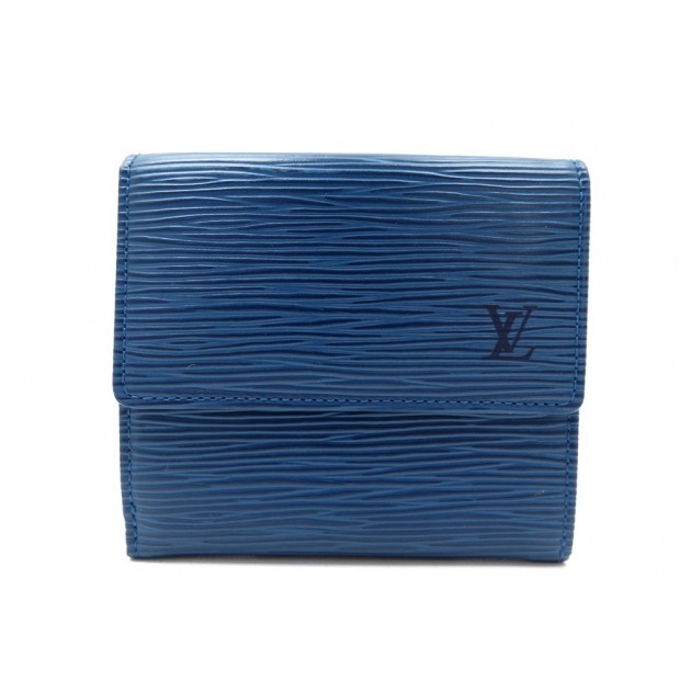 PORTEFEUILLE LOUIS VUITTON CUIR EPI BLEU 