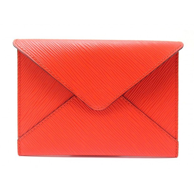 NEUF POCHETTE LOUIS VUITTON ENVELOPPE INVITATION DEFILE CUIR EPI CLUTCH 1