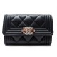 NEUF PORTE MONNAIE CARTES CHANEL BOY EN CUIR MATELASSE NOIR LEATHER WALLET 460€