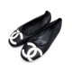 BALLERINE CHANEL LOGO CC NOIR 