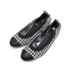 NEUF CHAUSSURES CHANEL G26642 BALLERINES 39.5 TOILE VICHY & CUIR NOIR SHOES 540€
