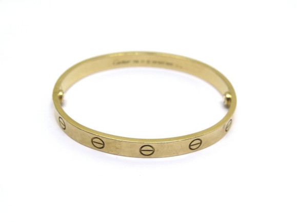 bracelet cartier love b6035517 17cm en or jaune 18k