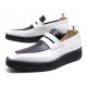 NEUF CHAUSSURES BERLUTI MOCASSINS 4796 ANDY DEMESURE 8.5 42.5 NOIR & BLANC 1090€