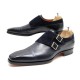 NEUF CHAUSSURES SANTONI 16038 BOUCLES BORIS MOCASSINS 8 IT 43 FR LOAFERS 670€