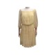 NEUF ROBE CHANEL LOGO CC NUMERO 5 P28629 T 38 M EN SOIE JAUNE SILK DRESS 4200€