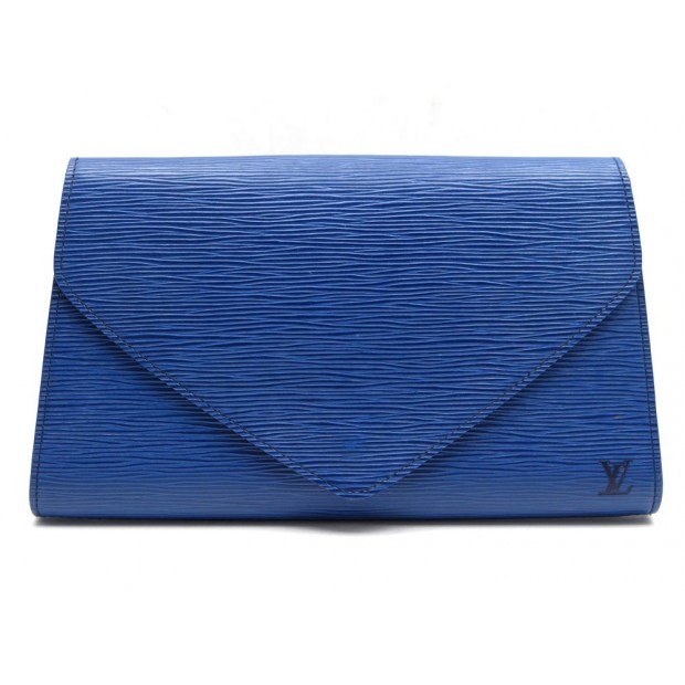 POCHETTE LOUIS VUITTON CUIR EPI BLEU 