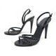 CHAUSSURES BOTTEGA VENETA 261739 SANDALES A BRIDES A TALONS CUIR NOIR SHOES 520€