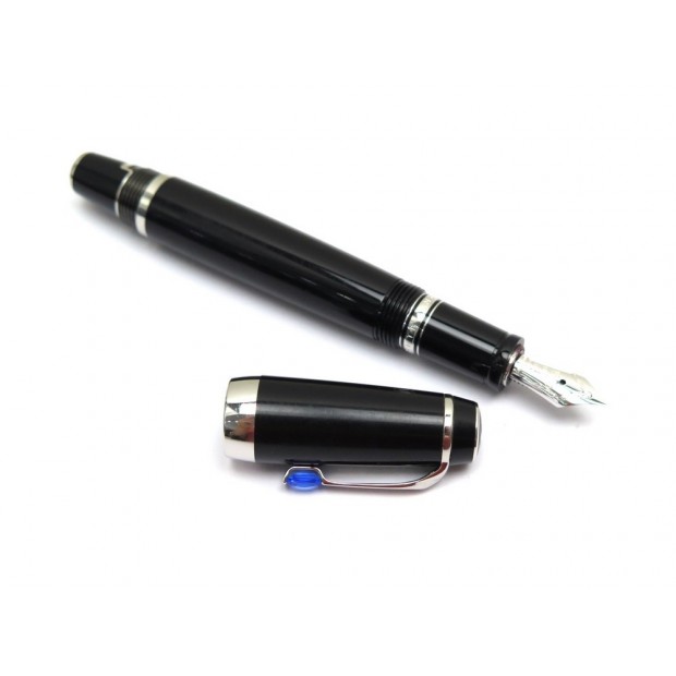 STYLO PLUME RETRACTABLE MONTBLANC BOHEME BLEU 5777 EN RESINE NOIR + ECRIN 675€