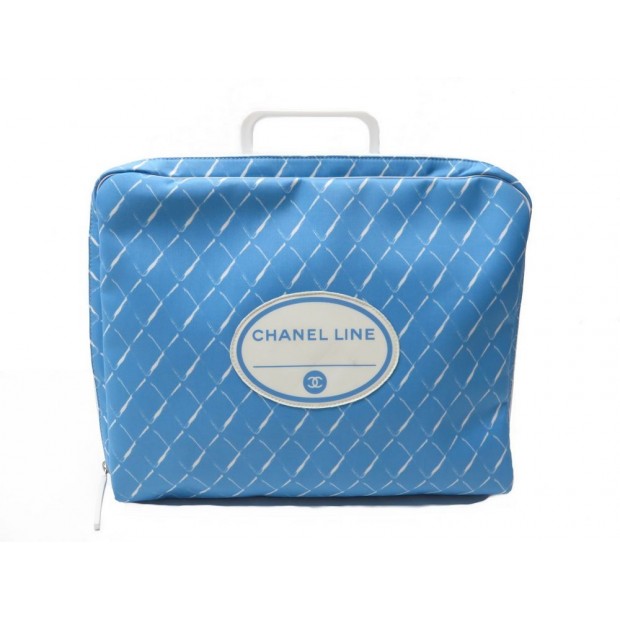 NEUF SAC DE VOYAGE A MAIN CHANEL LINE AIR 2016 COLLECTOR TOILE BLEU TRAVEL BAG