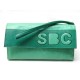 POCHETTE SEE BY CHLOE PORTEFEUILLE EN CUIR VERT GREEN LEATHER CLUTCH BAG WALLET