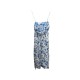 ROBE D'ETE DIANE VON FURSTENBERG T 38 M 6 EN SOIE BLEU ET BLANC SILK DRESS 330€