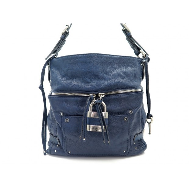 SAC A MAIN CHLOE PADDINGTON GM CABAS EN CUIR BLEU SHOULDER LEATHER HANDBAG 1295€