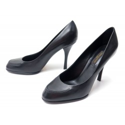 NEUF CHAUSSURES LOUIS VUITTON SPLENDID PUMP ESCARPINS 36 CUIR NOIR SHOES 805€