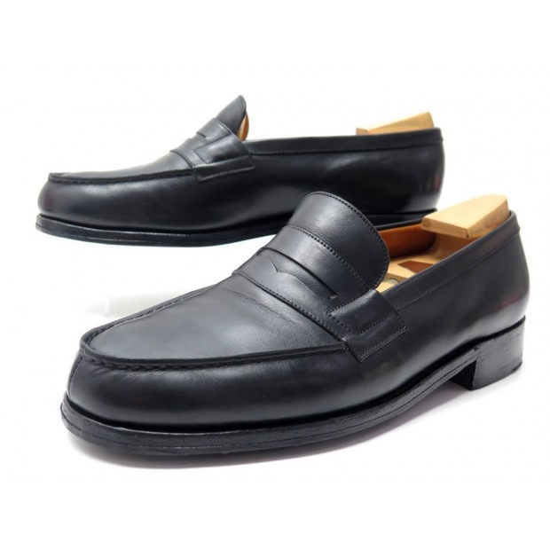 CHAUSSURES JM WESTON MOCASSINS 180 7.5E 41.5 42 EN CUIR VEAU NOIR SHOE 695€
