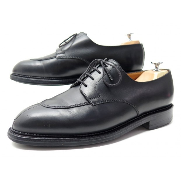 CHAUSSURES JM WESTON 696 DERBY LE DEMI-CHASSE 10E 44 EN CUIR NOIR SHOES 750€