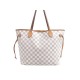 SAC A MAIN LOUIS VUITTON NEVERFULL MM CABAS TOILE DAMIER AZUR BLANC HANDBAG 945€