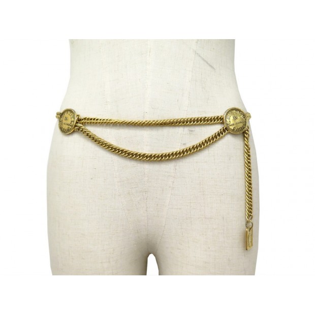 CEINTURE CHANEL CHAINE MEDAILLON EN METAL DORE 