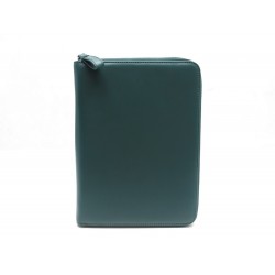 NEUF ETUI TABLETTE JAEGER LECOULTRE EN CUIR VERT BLOC NOTE PORTE IPAD 