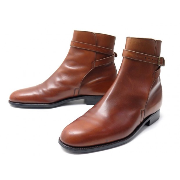 CHAUSSURES JM WESTON JODHPUR 794 10E 44 EN CUIR MARRON LOW BOOTS 870€