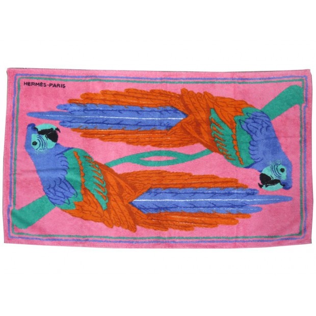 DRAP DE BAIN PLAGE HERMES LES PERROQUETS SERVIETTE PARROT BATH BEACH TOWEL 430€