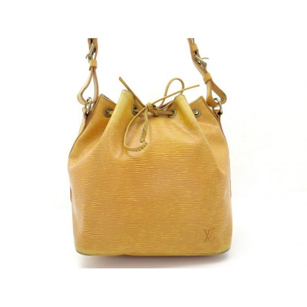 SAC A MAIN LOUIS VUITTON NOE PM EN CUIR EPI JAUNE LEATHER HAND BAG PURSE 1410€