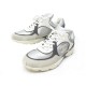 CHAUSSURES CHANEL G26583 BASKETS 44 EN TOILE BLANC WHITE CANVAS SNEAKERS