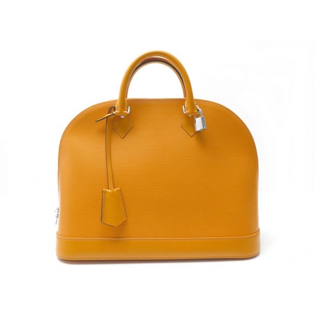 NEUF SAC A MAIN LOUIS VUITTON ALMA GM CUIR EPI JAUNE 