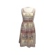 NEUF ROBE PRADA SANS MANCHE 42 IT 38 FR M EN COTON BEIGE BASILIQUE DRESS 980€