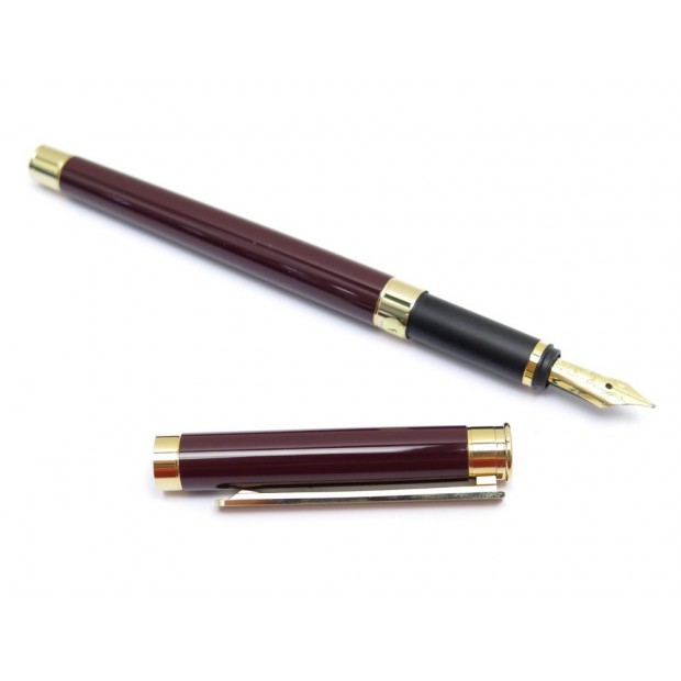 NEUF STYLO PLUME A PISTON MONTBLANC 18150 EN RESINE BORDEAUX FOUNTAIN PEN