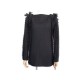 NEUF TUNIQUE HAUT LONG CHANEL P44794 T 36 S CHEMISIER EN SOIE NOIR SHIRT 1700€