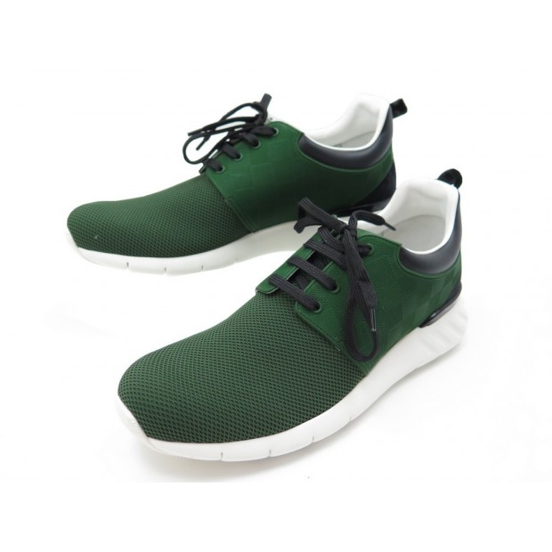 LOUIS VUITTON FASTLANE SNEAKERS 10 IT 45 FR GREEN CANVAS SHOES Cloth  ref.750330 - Joli Closet