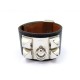 BRACELET HERMES COLLIER DE CHIEN CUIR NOIR 