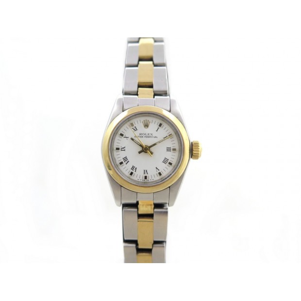 MONTRE ROLEX OYSTER PERPETUAL 6718 AUTOMATIQUE 25 MM EN OR ET ACIER WATCH 4700€