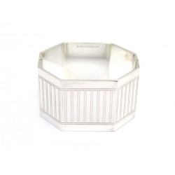 BRACELET BALENCIAGA MANCHETTE OCTOGONALE 93GR T 16 EN ARGENT MASSIF BANGLE 690€