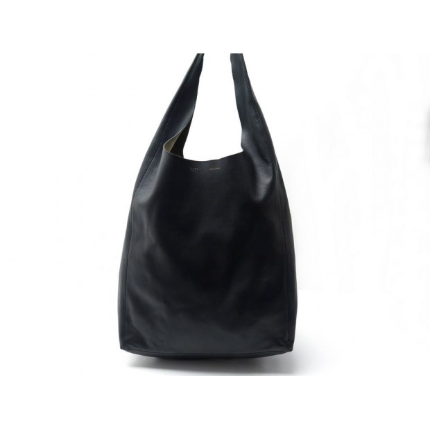  - SAC A MAIN CELINE CABAS CUIR NOIR TOTE BAG 