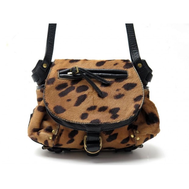 SAC A MAIN JEROME DREYFUSS TWEE MINI POULAIN LEOPARD 