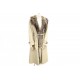 VINTAGE MANTEAU CELINE LONG 42 L DOUBLURE FOURRURE DE LAPIN BEIGE CEINTURE COAT