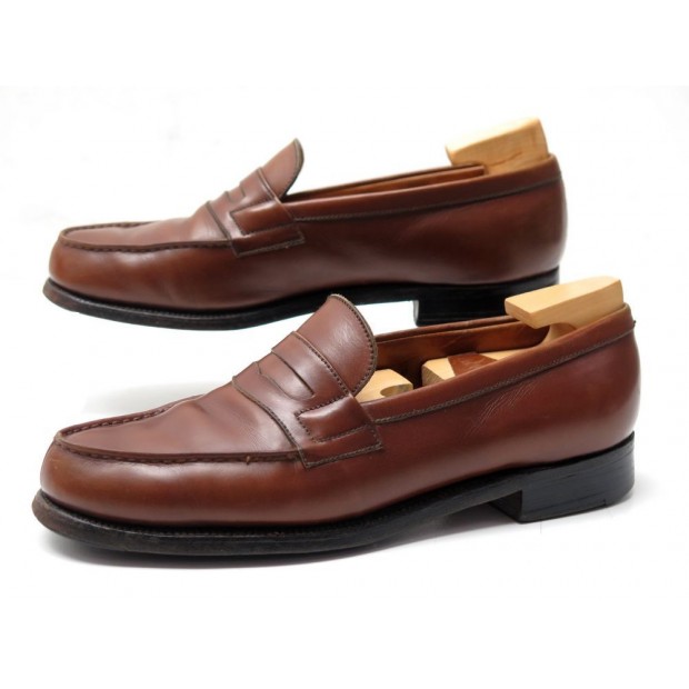 CHAUSSURES JM WESTON MOCASSINS 3B 36 CUIR MARRON 