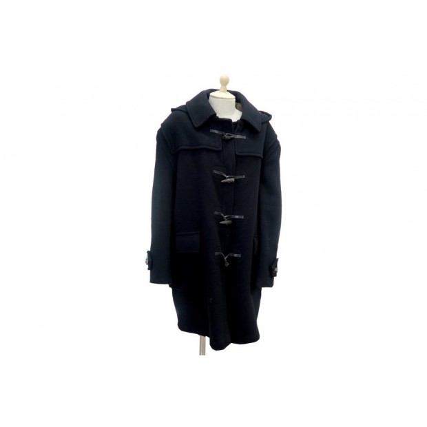 DUFFLE COAT MANTEAU BURBERRY LAINE NOIR 