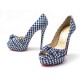 NEUF CHAUSSURES LOUBOUTIN GREISSIMO GINGHAM 130 SANDALES TALONS 36.5 VICHY 780€