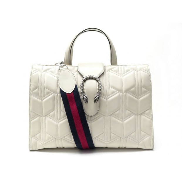 SAC A MAIN GUCCI DIONYSUS 444157 CUIR MATELASSE ECRU 