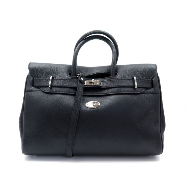 NEUF SAC A MAIN MAC DOUGLAS PYLA BUNI S BANDOULIERE EN CUIR GRAINE NOIR BAG 389€