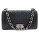 NEUF SAC A MAIN CHANEL BOY A67086 MEDIUM NOIR RUTHENIUM BANDOULIERE PURSE 4180€