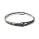 BRACELET DAVID YURMAN LABYRINTH SINGLE LOOP T17 EN ARGENT & DIAMANTS NOIRS 2320€