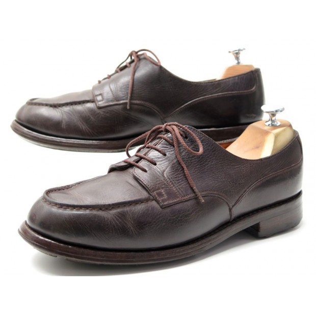 CHAUSSURES JM WESTON DERBY 641 LE GOLF 8 E 42 EN CUIR VEAU MARRON SHOES 710€