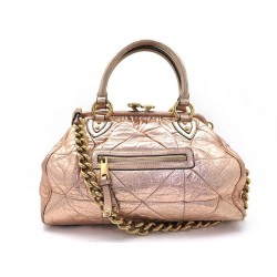 SAC A MAIN MARC JACOBS STAM EN CUIR DORE CHAINE EPAULE HAND BAG PURSE 1065
