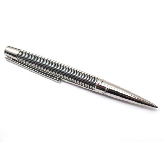 NEUF STYLO BILLE ST DUPONT DEFI 405722 EN METAL ONDE BOITE CARTE SILVER PEN 270€