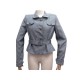 VESTE PAUL & JOE DEXTER 42 L EN LIN ET COTON GRIS BLEU FEMME JACKET COAT 515€