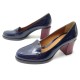 NEUF CHAUSSURES FENDI MOCASSINS A TALONS 38.5 IT 39.5 FR EN CUIR BLEU + SAC 530